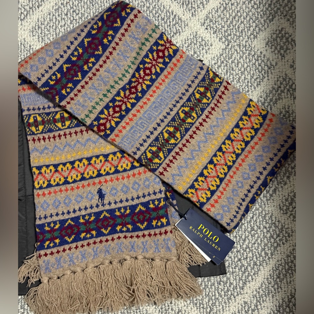 NWT Ralph Lauren wool blend Knit scarf